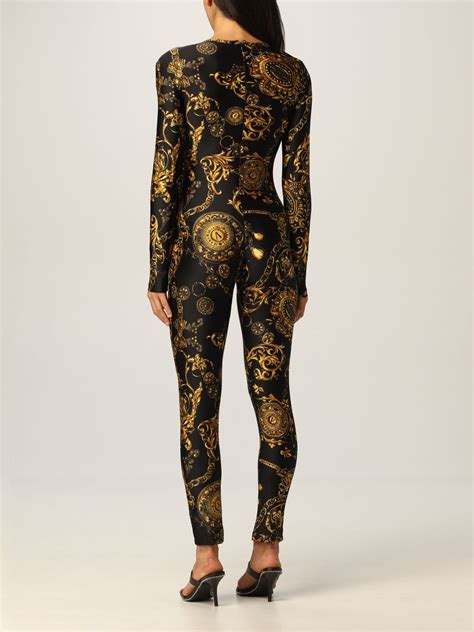 versace jungle print jumpsuit|Versace swag outfit for women.